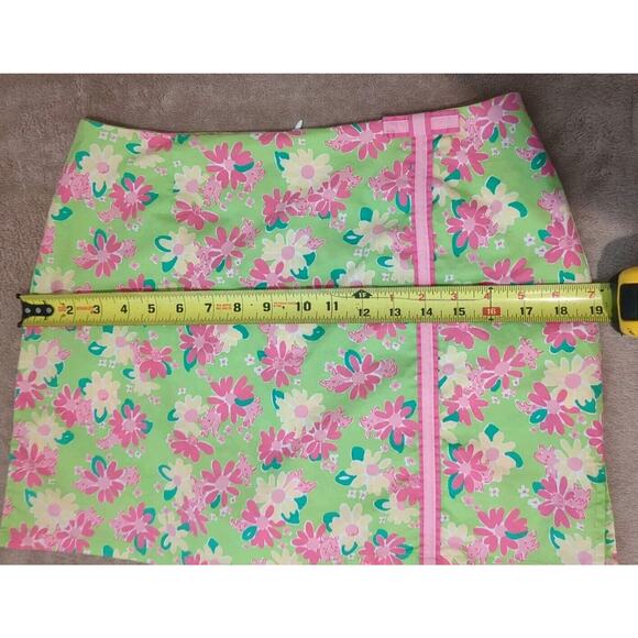 Women’s Lilly Pulitzer 6 Floral & Rhino Print Mini Skirt Skort Vacation Colorful - Picture 10 of 11